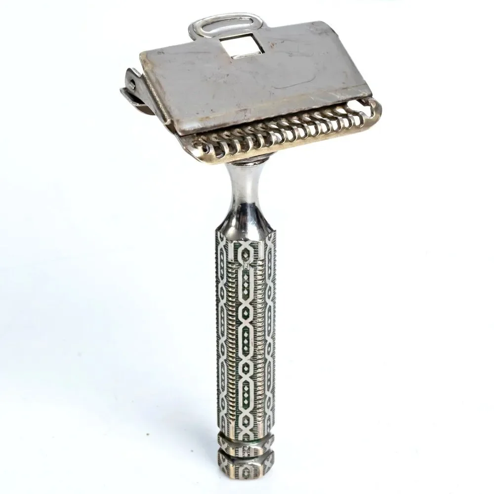 Vintage GEM Single Edge Safety Razor Art Deco Ornate Handle 1920s
